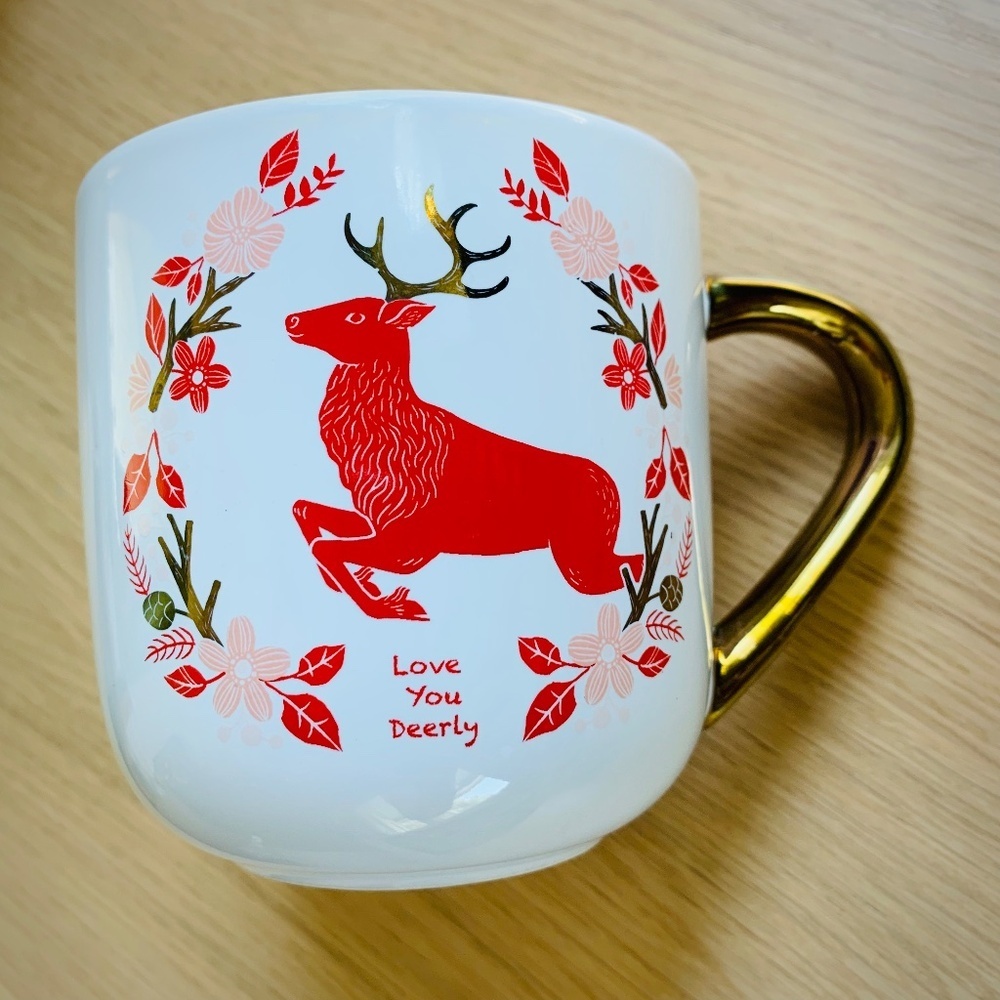 Threshold “Love You Deerly” Coffee Mug with Gold Handle